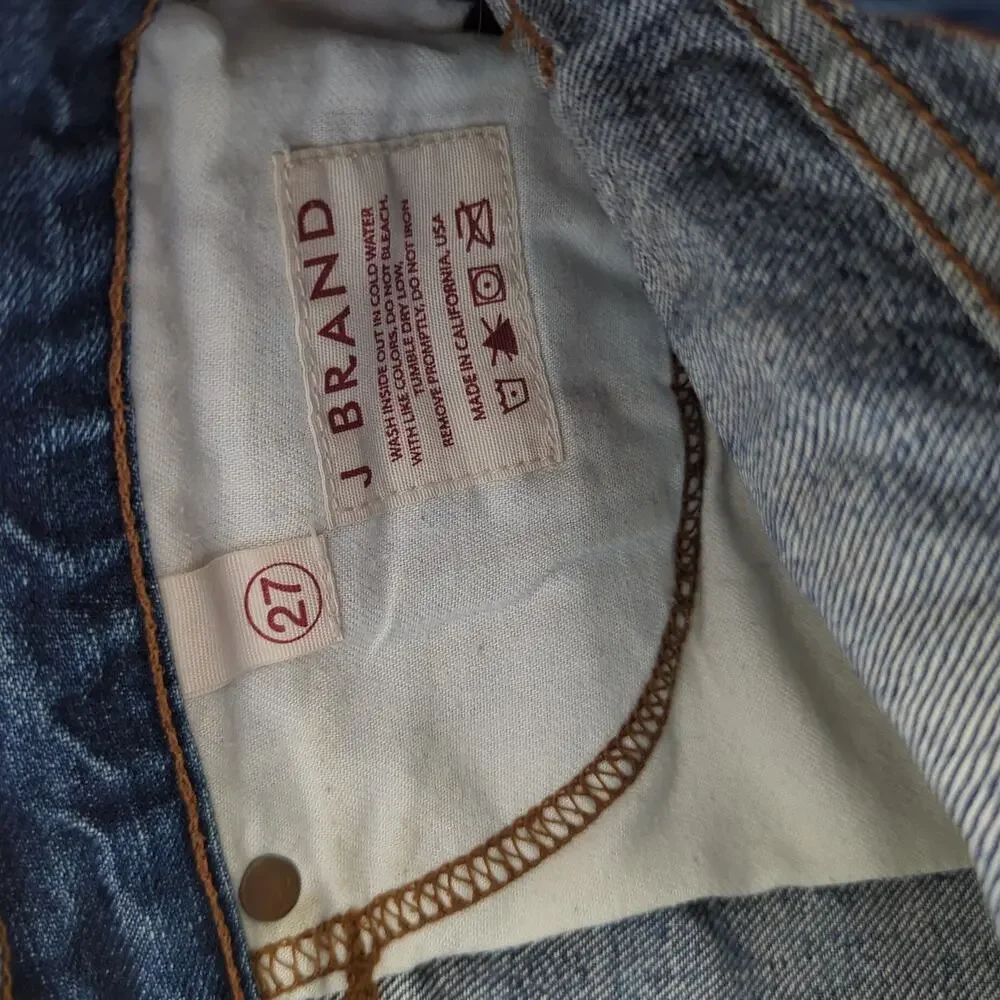 J Brand Women's Denim Shorts Rio Leon Distressed Cut off Jean Mid Rise Summer 27